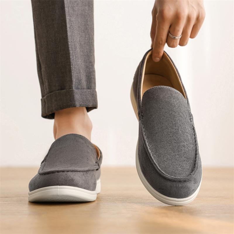 Lazy casual single shoes spring and autumn new flat-bottomed driving foot cover Doudou shoes large size
