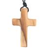 Olive Wood Cross-shape Pendant Necklace Suitable for Boys Girls Ladies Men Handmade Gift Car Rearview Mirror Pendant