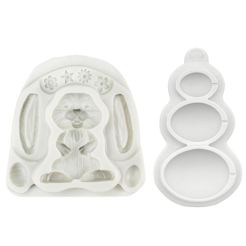 Silicone Chocolate Moulds Candy Molds Candy Mould Clay Mold Eggs Rabbit Shape for DIY Handmade Making Baking Accessories