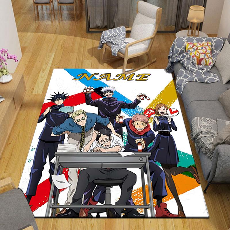 Custom 1Pc Jujutsu Kaisen Group Dynamic Rug Office Carpet Indoor Outdoor Entrance Doormat Nonslip Soft And Comfortable Living Room D29154