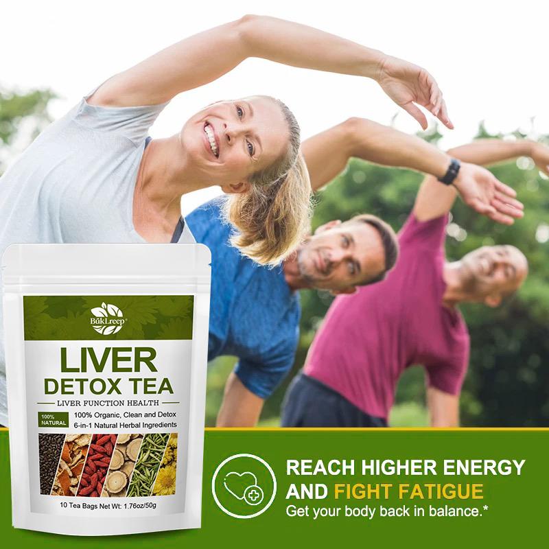 Liver Detox Tea, Chinese Kidney & Liver Detox Herbal Tea Support Kidney Healthy Function with 6 Precious Ingredients Formula