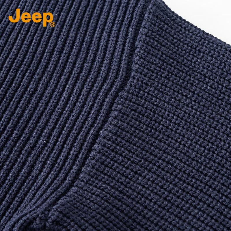 JEEP Men's American Style Warm Collared Sweater