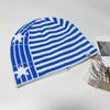 Autumn and winter striped knitted hat for men and women versatile star jacquard cold hat fashion wool hat outdoor
