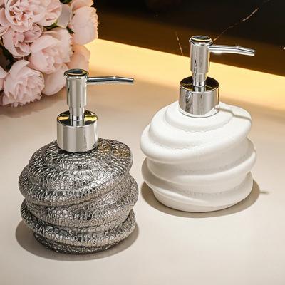 Ceramic Bottle Soap Dispenser Hotel Toilet Hand Wash Liquid Press Bottles Body Wash Shampoo Dispensing Shampoo Bath Gel Bottle