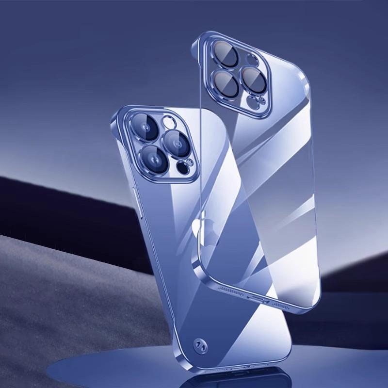 Applicable To iPhone Apple 11/11/11/11 Pro/max Mobile Phone Case Half Pack Electroplating Transparent Ultra-thin Anti-drop
