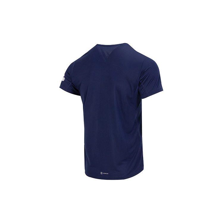 Adidas T Shirts Men's Navy Blue Crew Neck Moderate Straight Fit HM8446