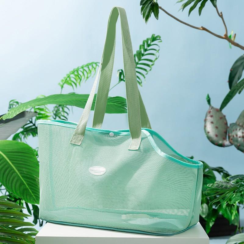 Summer Cooling Ice Bean Pet Handbag Breathable Exposed Head Lightweight Shoulder Bag for Small Dogs Cats Outdoor Travel
