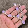 Pink Chalcedony Gemstone Handmade 925 Sterling Silver Jewelry Necklace 18" KKG-415