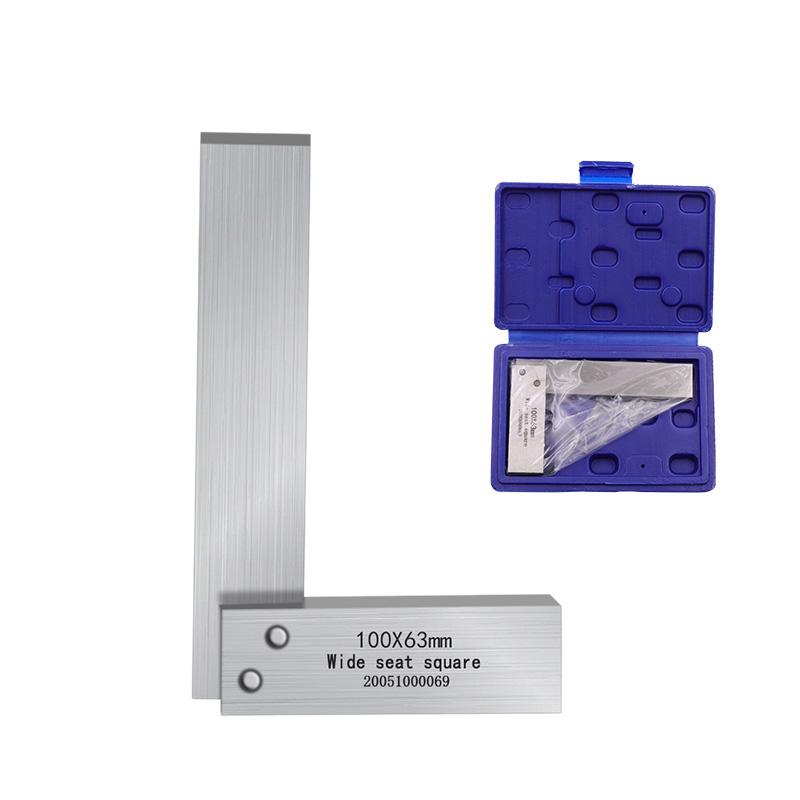 Machinist Square Mechanical Engineer Steel High Precision 90 Degree Wide Base Tool Angle L-type Testing Measuring Tool 4 Szie