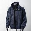 PU leather jacket men tie-dye gradual change coat men American retro lapel leather jacket men casual leather jacket flight clip