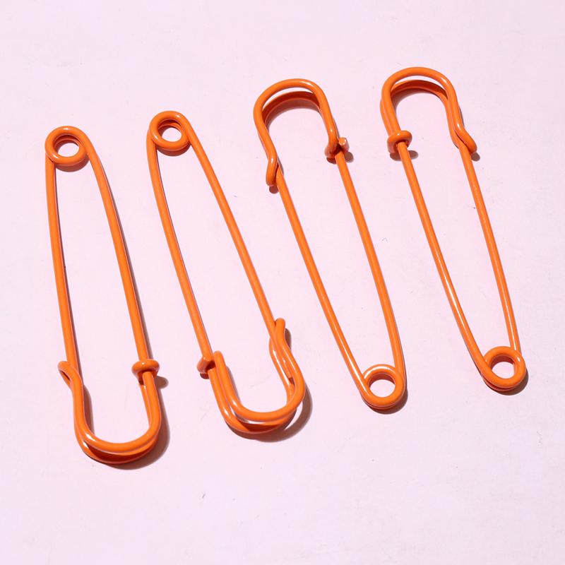 10pcs 50x16mm Safety Pins Brooch Metal Sewing Pins Clothes Pins with 3/5 Loops for Tags DIY Crafts Jewelry Making Findings