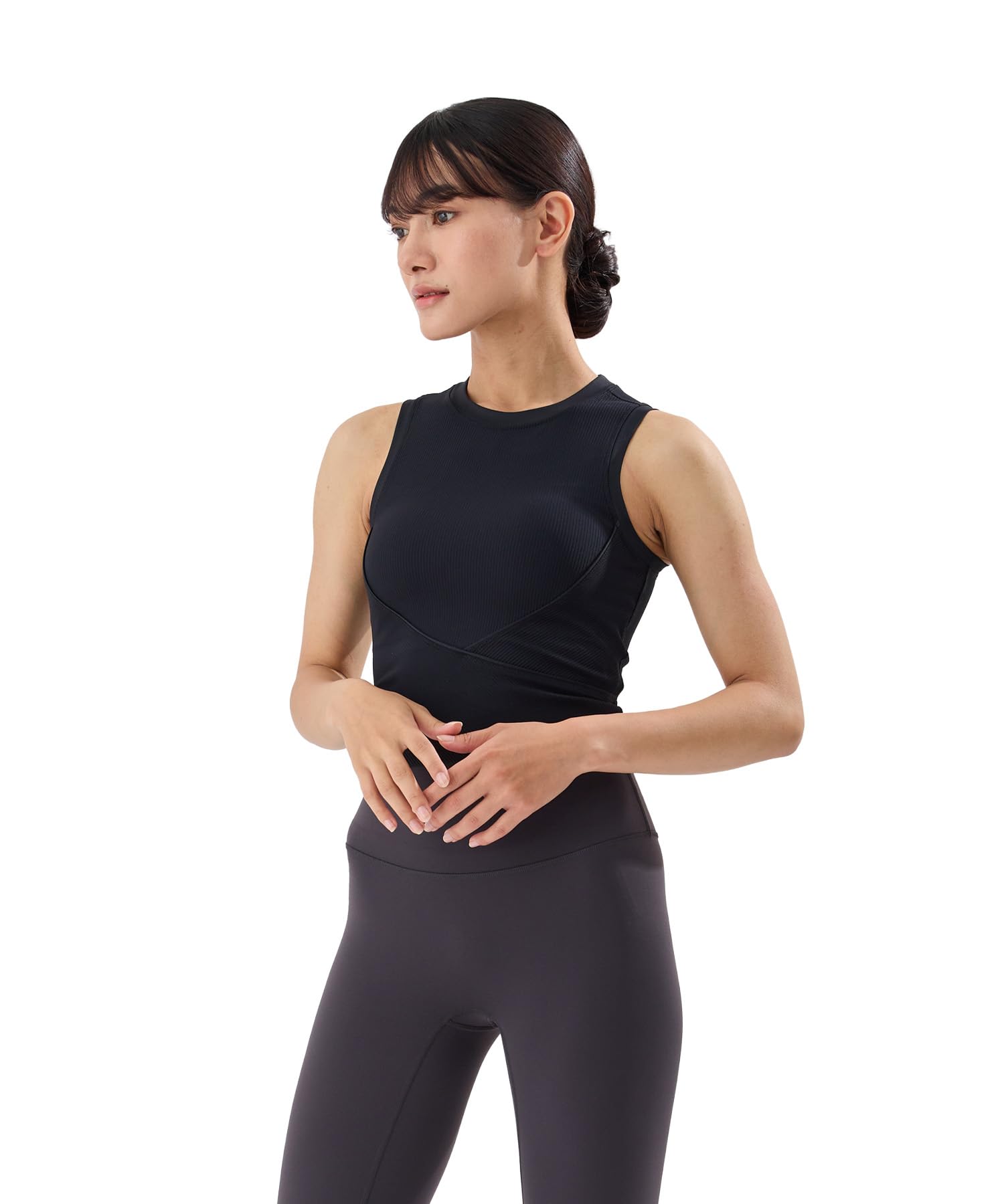 

Топ-бра Zen Wear для максимального комфорта и легкости йоги, высокий, с чашками - Разработан для движения инструктором. Женская одежда, Дышащая, Эластичная, Поддержка, чёрный