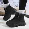 Women Warm Cotton Shoes Thick Outdoor Snow Boots High Cut Winter Cold Proof Simple Comfortable Wear-Resistant Anti Slip Boots