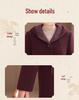 Spring Mid-Length Hooded Woolen Coat - Plus Size for Middle-Aged & Elderly Women