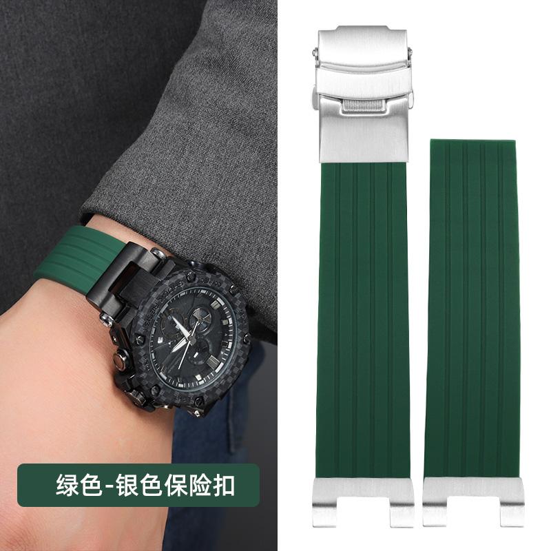 Для часов Casio gst-b100 ремешок силиконовый мужской GST-W300 210 400G S130 S310 S330 B100 ремешок металлический адаптер Модифицированный резиновый ремешок для часов 22mm