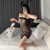Sexy Sex Stockings Open Gear No-take-off Mesh Coat Hollow One-piece Fishing Net Hand-torn Pure Desire Large Size Uniform Temptation Combination