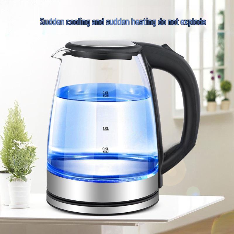 Large Capacity Transparent Electric Kettle with High-Temperature Resistance and Auto Power-Off