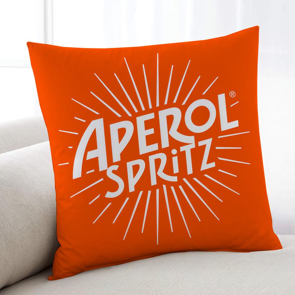 A-Aperol S-Spritz-ES Logo cushion cover Home Bedding Sofa living Room pillowcase Simple Soft Skin Cushion Cover Party Gift 12x12Inch