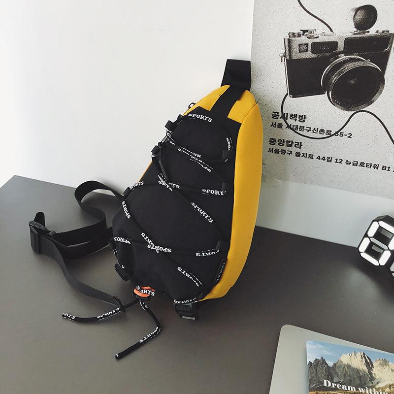 New niche design crossbody spring outdoor sports contrasting colors 2025 fanny pack cycling shoulder bag men's and women's breast bags