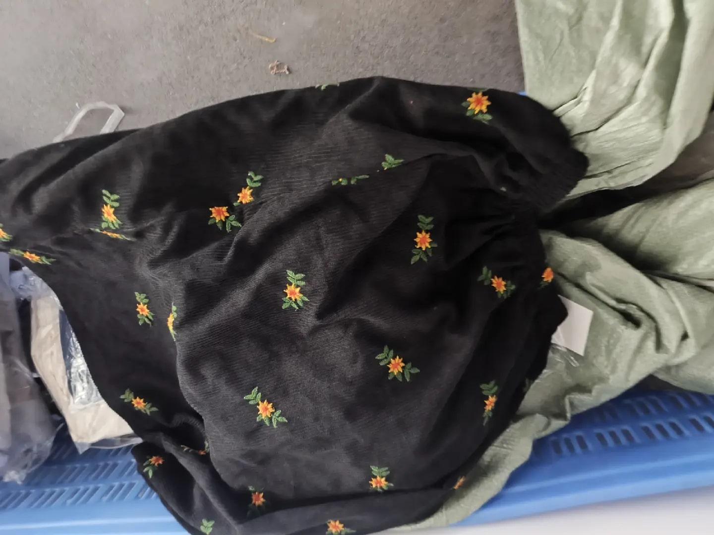 Свободная вышитая джинсовая юбка-халтер XXXXXL