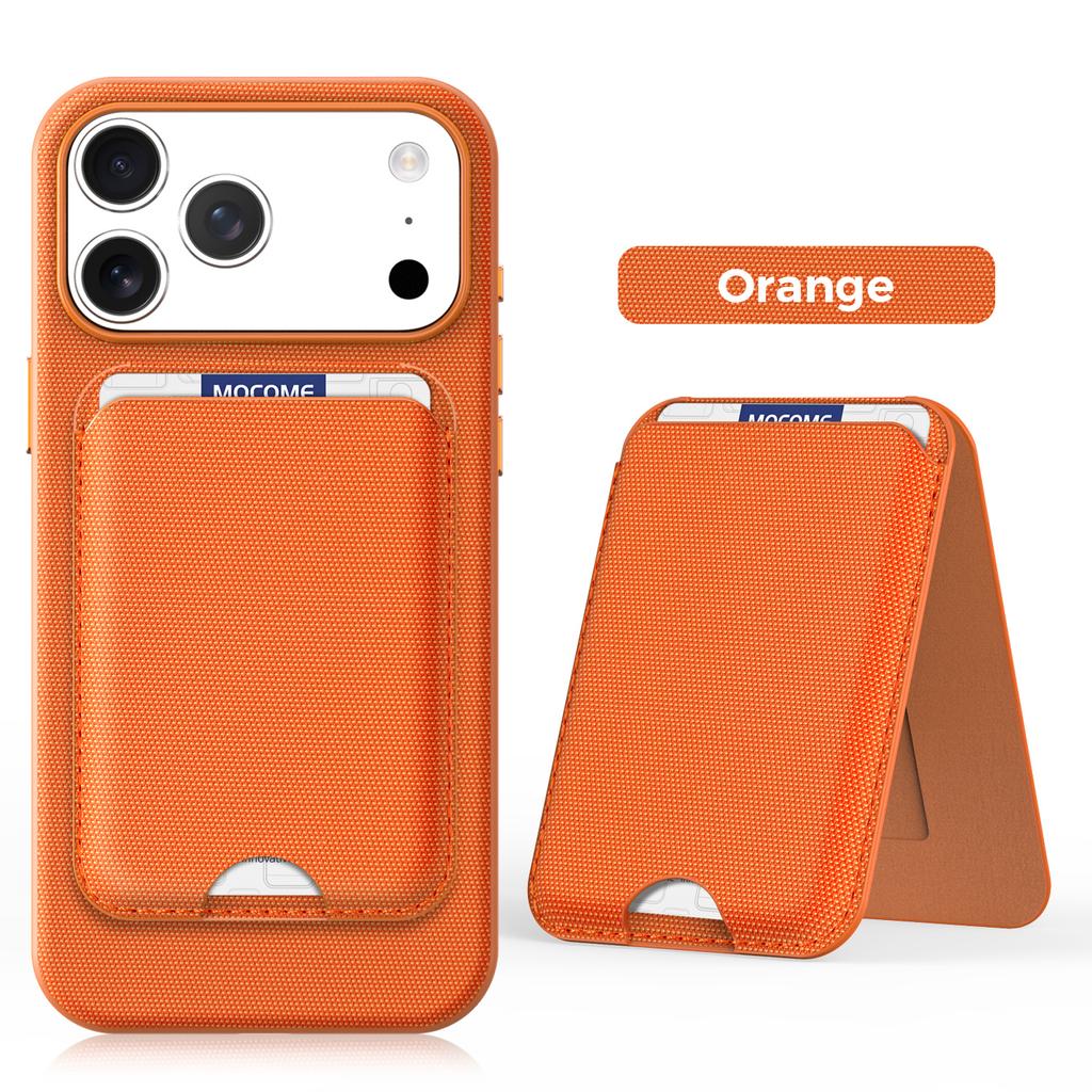 2 in 1 Tech Fabric Magnetic Case for Iphone 17 Promax Air 16 Pro Max 15 14 13 12 11 Kickstand Card Bag Cards Holder Phone Cover