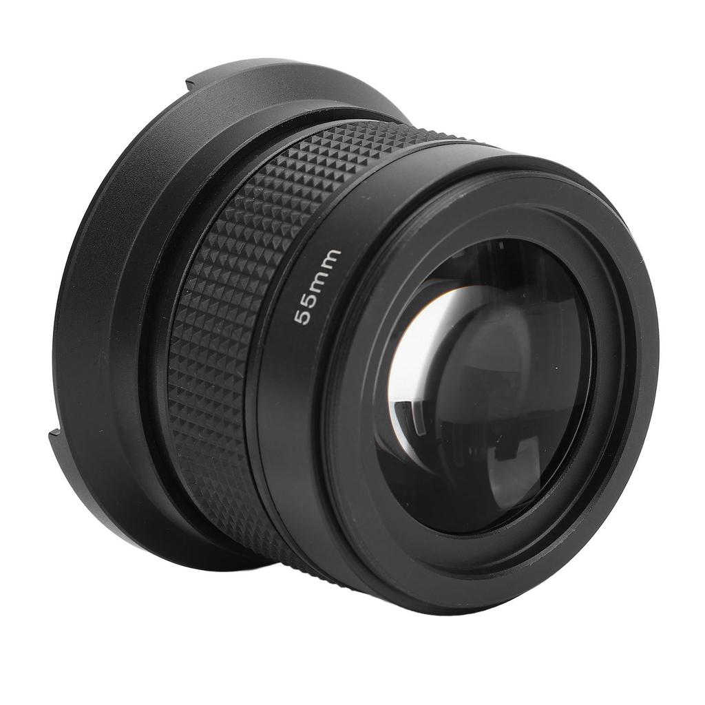 Fisheye Lens 0.35x Super Wide Angle Panoramic Macro 2 in 1 Detachable Lens AF IR Compatible 55mm   2.17in