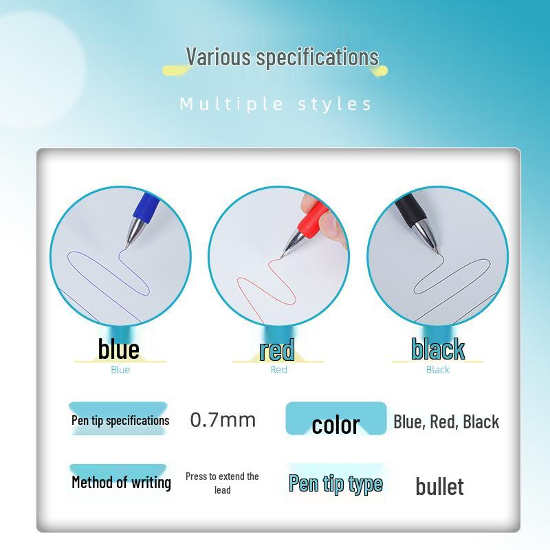 Classic Clickable Ballpoint Pen for Students & Teachers - Press-Type Exam & Signature Pen