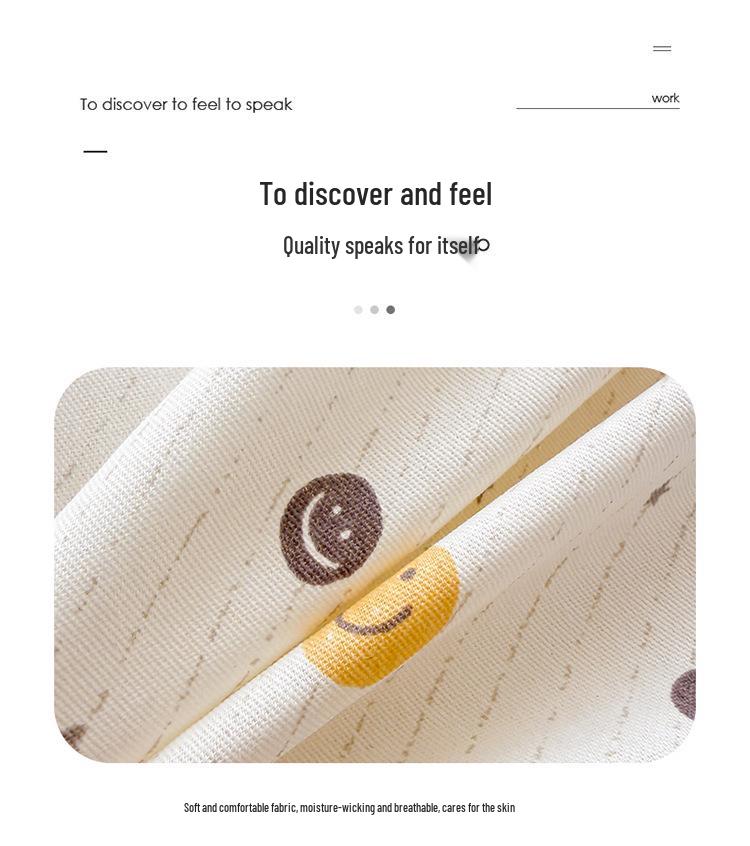 Bavlněné povlečení s kresleným potiskem na jaro a léto: Měkké, Šetrné k pokožce, Svieží styl, 4dílné.