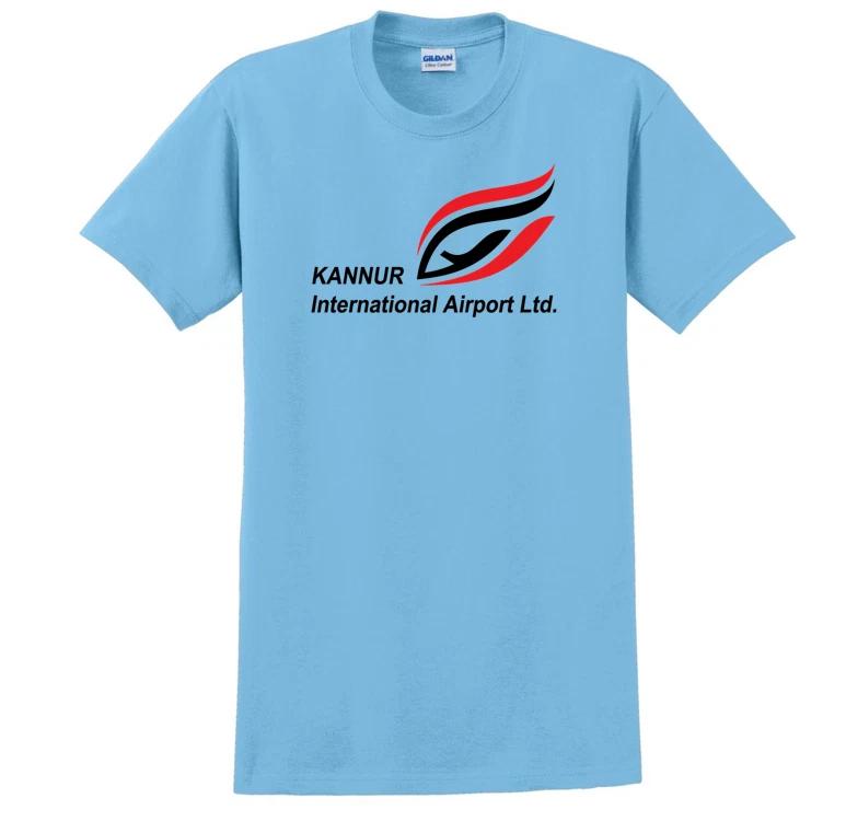 Kannur International Airport Tee Shirt India Kerala Red Black Sky Blue T-Shirt XL