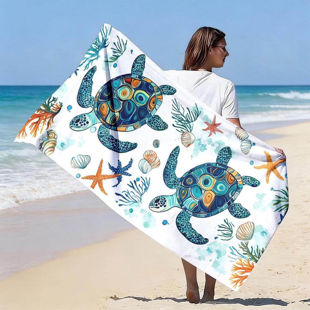 1pc Assorted Summer Themed 2D Flat Beach Towels Perfect choice for beach vacation party gifts