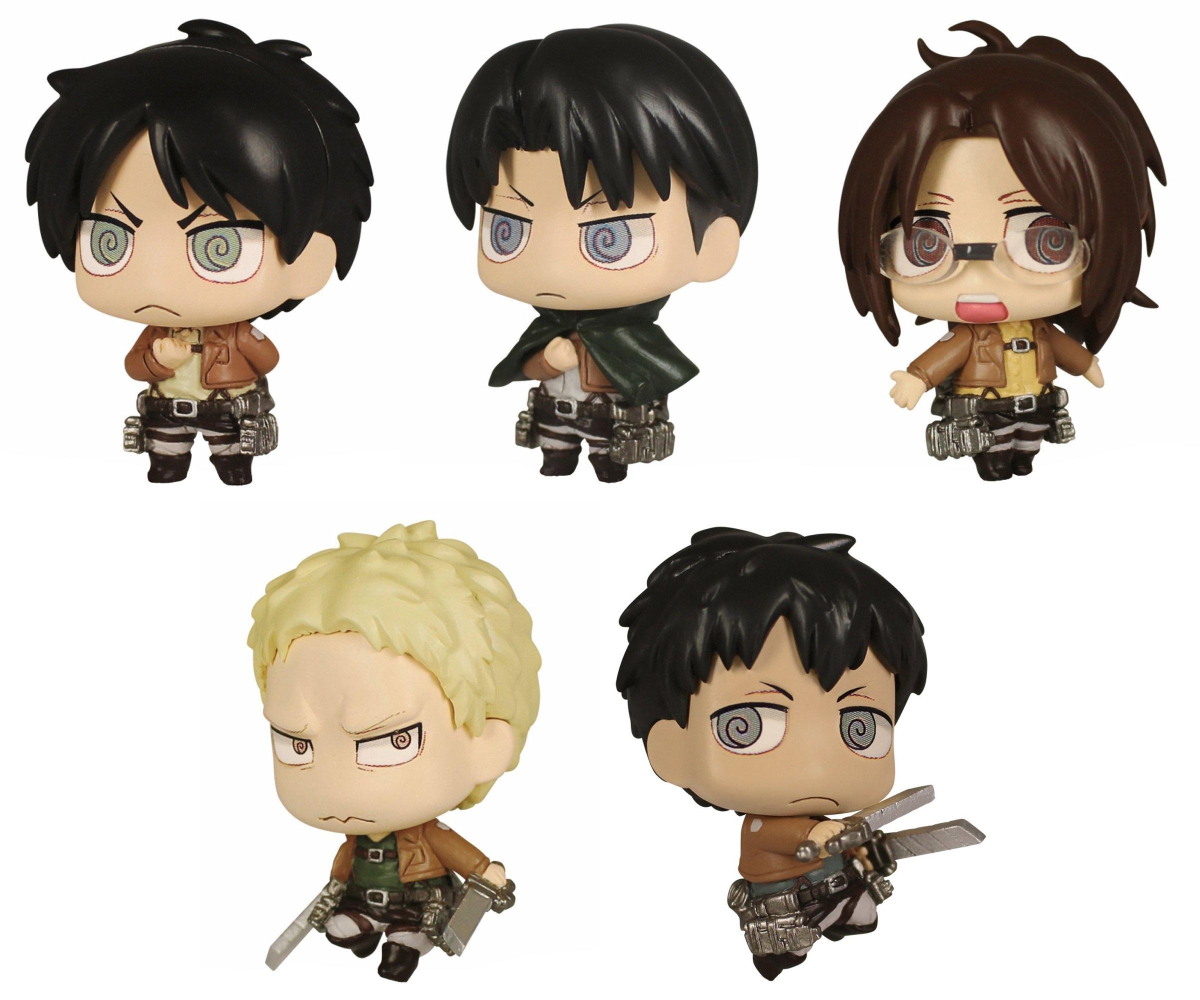 Attack on Titan Chibi Character Mascot 3 Set of 5 - (Gachapon)