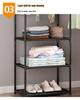 Multifunctional Metal Coat Rack - Bold Floor-Standing Design for Bedroom Use