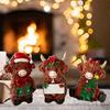 Highlands Cow Figurines Garden Decors Craft Ornament Housewarmings Gift,Resin Animal Statues Farmhouse Shelf Decors