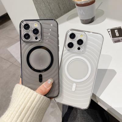 PC High Magnetic Suction Suitable for IPhone 15 Mobile Phone Case Apple 14 Full-cover Lens 13 Non-yellow Protection Case