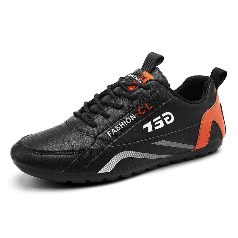 Heren Schoenen Casual Mannen Sneakers Platform Tennis Buiten Hardlopen Sport Mode Plat Luxe Instappers Leren Sportschoenen Student 40 black