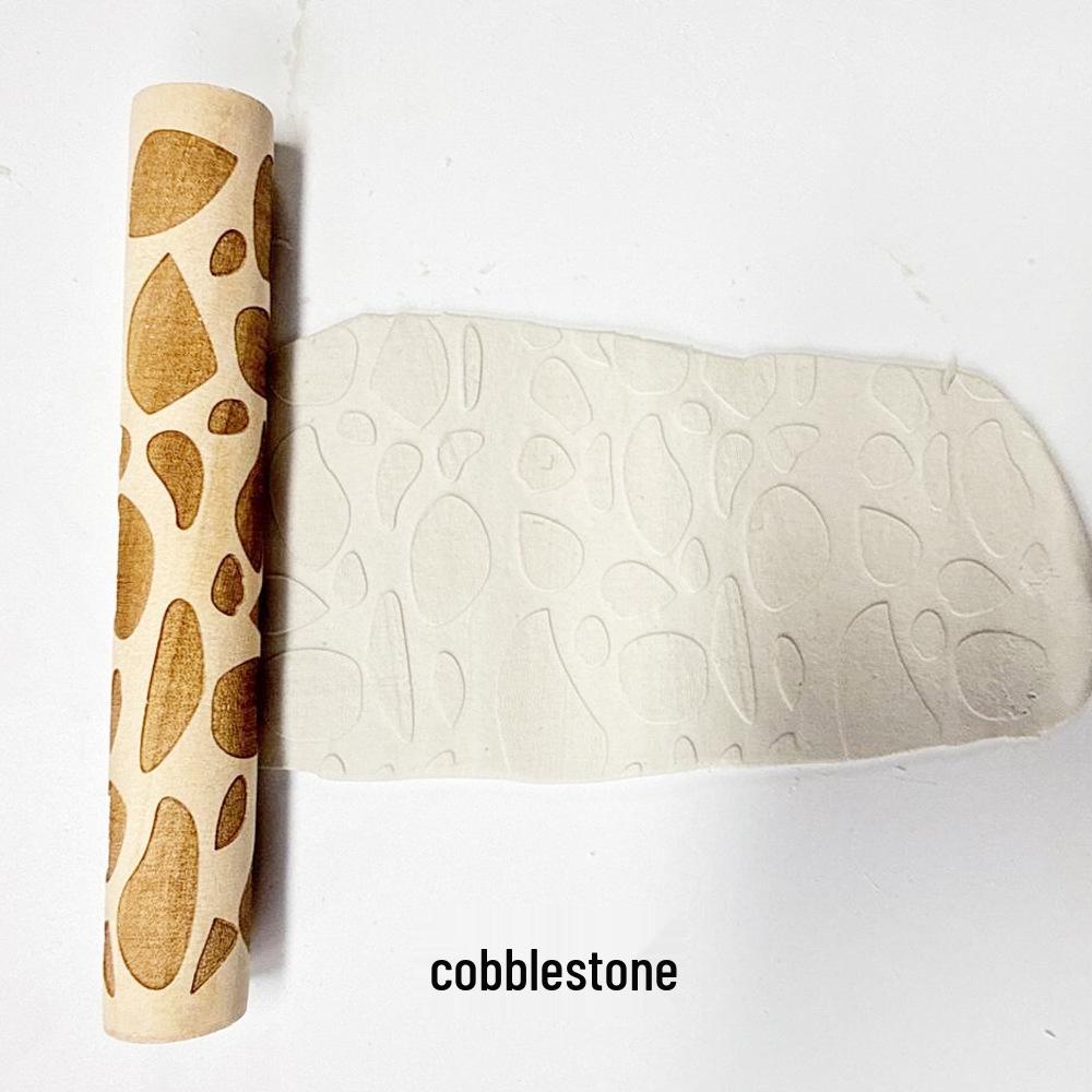 Wood Grain Embossed Rolling Pin for Clay and Baking
