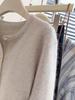 2025 Women's Pure Wool Round Neck Cardigan - Autumn/Winter Slimming Knit Cashmere Sweater Coat