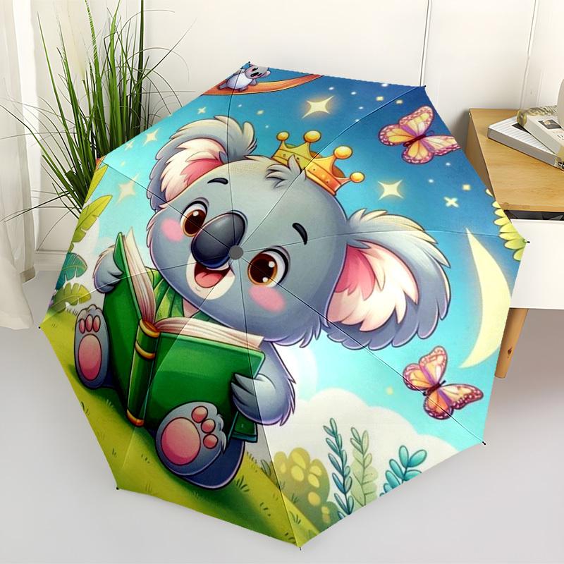 

1pc Koala Crown Automatic Open/Close Umbrella, Folding Compact Umbrella with Lightweight Design for Women/Men yy251028260