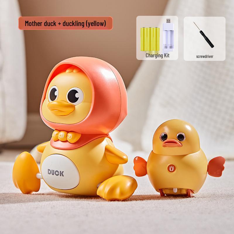 Child's Musical Duck Crawl & Light-Up Rocker Toy Set