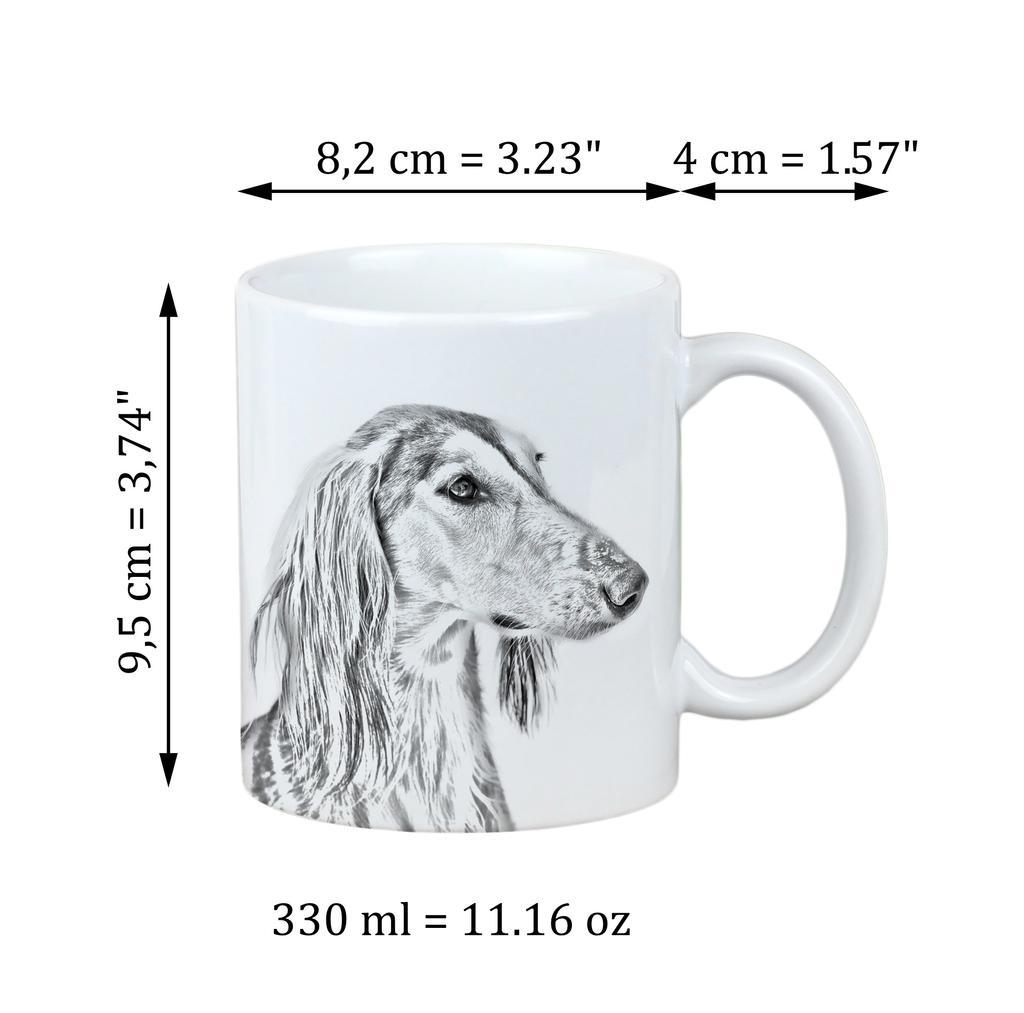 Saluki, Persian Greyhound, Arabian Hound, Gazelle Hound I - Cup with a Dog, Cute Cup with Graphics, a Gift with Your Photo from the Art-Dog Brand