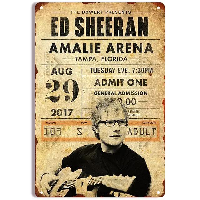 Vintage Rock Music Concert Metal Poster Sign - Art Painting Plaque - Ideal for Retro Pub Bar and Home Decoration