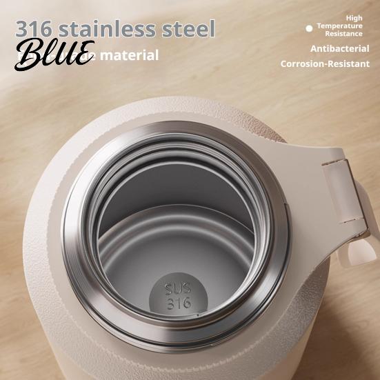 Large Capacity Thermal Flask 316 Stainless Steel Tea Tumbler with Infuser 3-in-1 Double Wall Vacuum Insulated Water Bottle Leakproof Travel