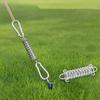 4Pcs Camping Tent Wind Rope Spring Buckle Tent Tensioner Camping Deck Pegs With Carabiner Clips Awning Tightener Fixed Hook