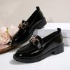 Móda Boty Dámské 2025 Mokasíny Dámské Kulatá špička Nazouvací Ploché boty Kancelář Kariéra Ženy Černé Malé Kožené boty Tenisky Mujer 42