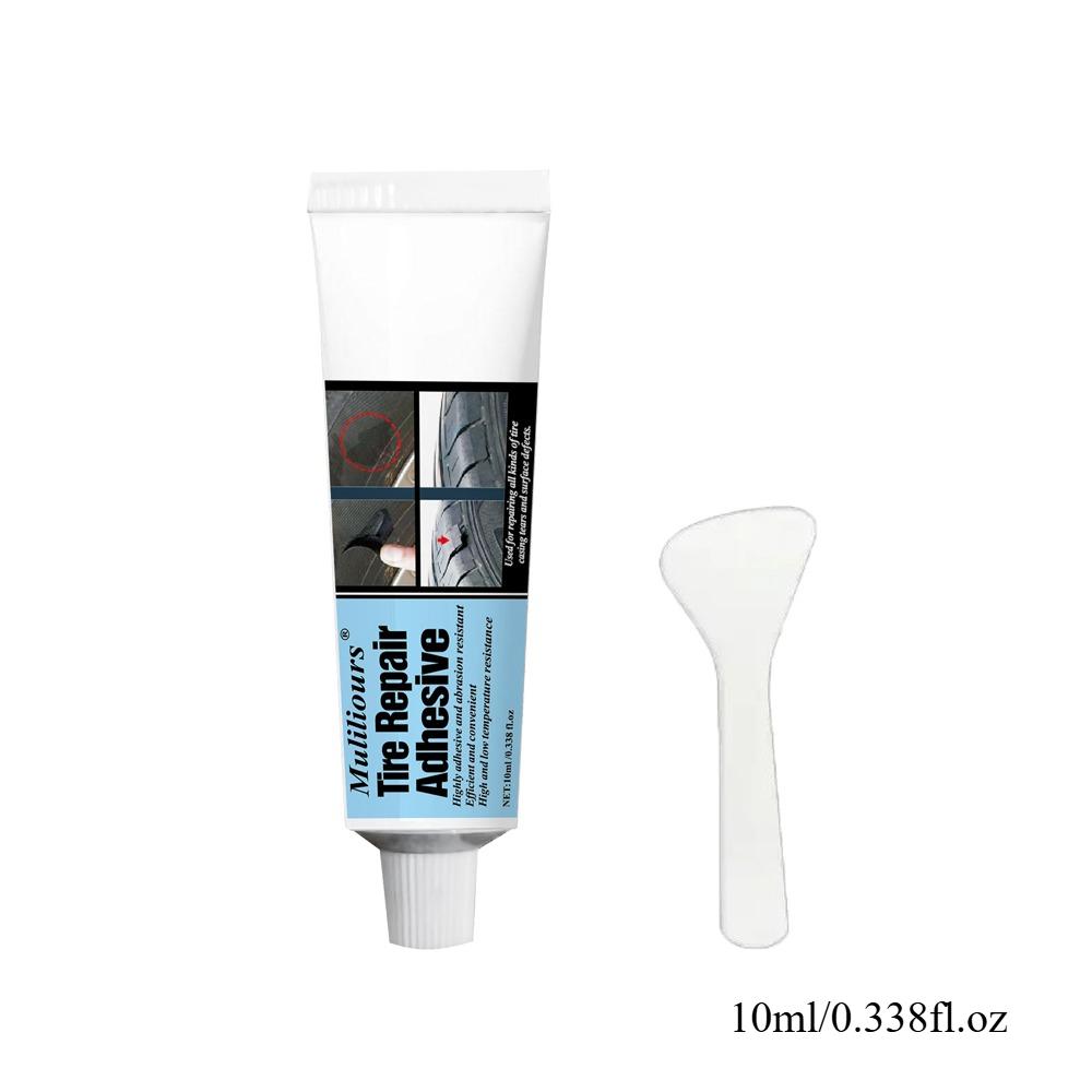 Tire Repair Adhesive Black Glue for Car Tire Sidewall Damage Flexible Crack Filler Wear-resistant Strong Rubber Bonding 10ml