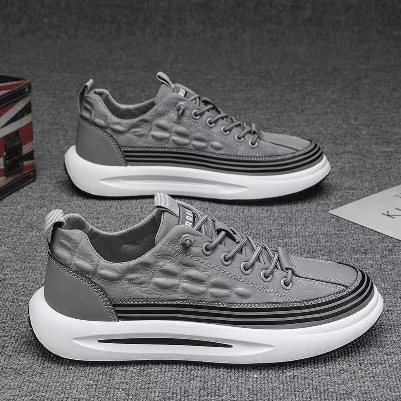 Men's shoes spring new umbrella cloth casual shoes green thick sole comfortable rebound light breathable board shoes