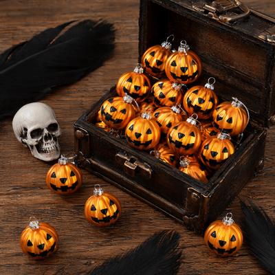 12PCS/20PCS Matte Colored Pumpkin Ornaments Holiday Decoration  Outdoor Festival