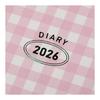 Notebook 2026 Schedule Book Starting December 2025 Weekly Block B6 Exact Size Hardcover Gingham Check Yellow Marks 26WDR-CB03-YE