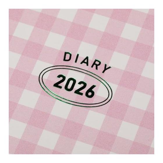 Notebook 2026 Schedule Book Starting December 2025 Weekly Block B6 Exact Size Hardcover Gingham Check Yellow Marks 26WDR-CB03-YE