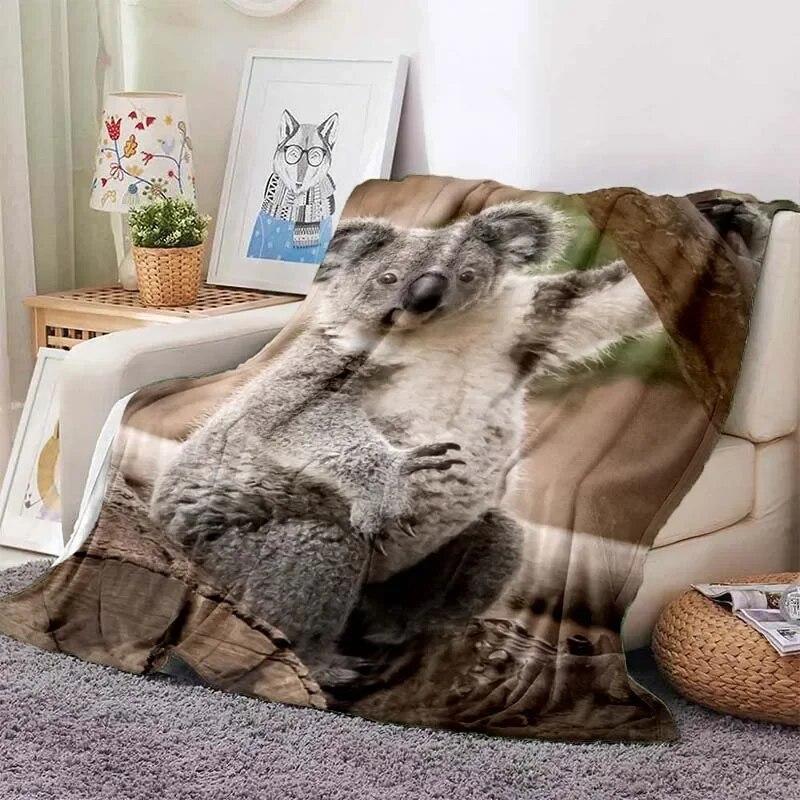 

Милое фланелевое одеяло с изображением коалы и розового сердца для детей, мужчин и женщин, мягкие теплые одеяла и пледы для дивана, кровати, путешествия, кемпинга 75x100cm